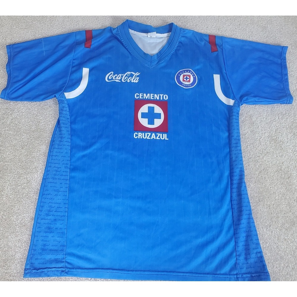 Umbro Cruz Azul Soccer Jersey Size L CHECK MEASUREMENTS Blue See‎ Condition